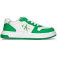 Calvin Klein Low Cut Lace-Up Sneakers Green White Supply