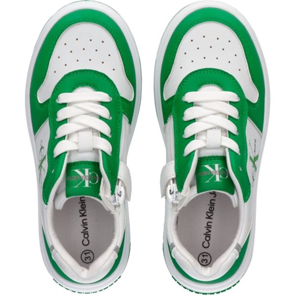 Calvin Klein Low Cut Lace-Up Sneakers Green White Supply