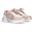 Calvin Klein Low Cut Lace-Up Sneakers Pink White Online Hot Sale