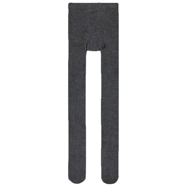 Name it Dark Grey Melange Rib Strømpebukse 2-pakning Noos Online Sale