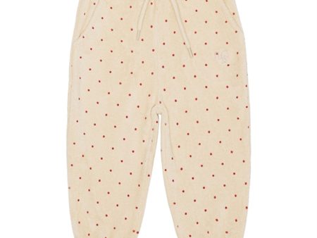 Flöss Pluto Terry Sweatpants Rosso Dot print Supply