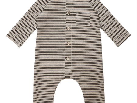 Huttelihut Cottey Baby Heldrakt Stripes Camel Navy Sale