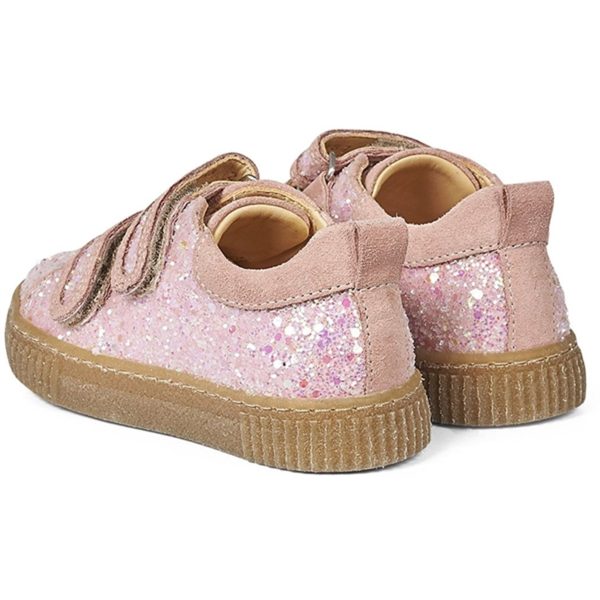 Angulus Glitter Sneaker M. Borrelås Peach Peach Glitter Online now