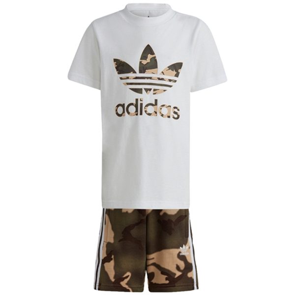 adidas Originals White Shorts Tee Sett Hot on Sale