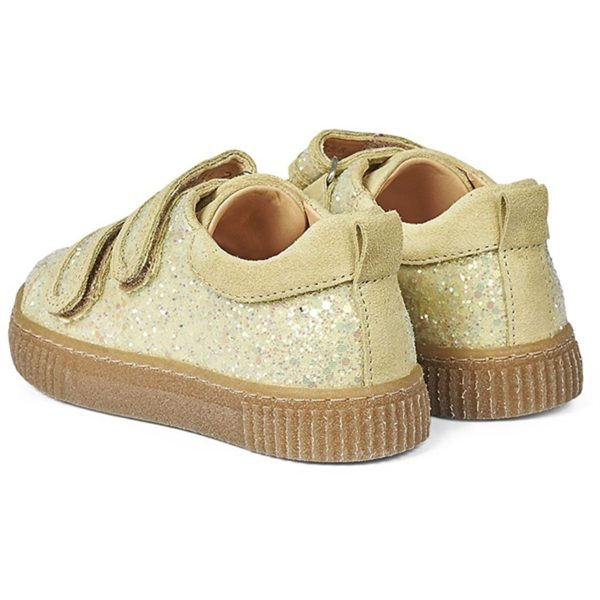 Angulus Glitter Sneaker M. Borrelås Lys Gul Glitter Lys Gul Online now