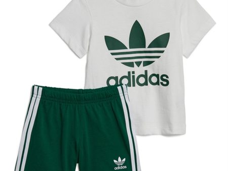 adidas Originals Dark Green Shorts Tee Sett Sale